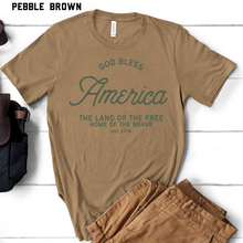 God Bless America Christian Tee Shirt in Multiple Color Options