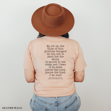 It Is Well With My Soul Hymn Vintage Wash Tee Shirt Front and Back Design
