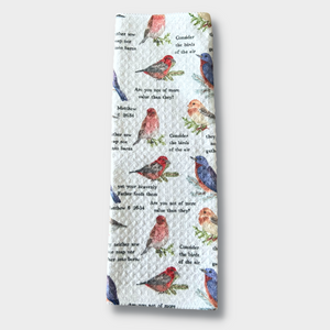 Consider the Birds Christian Microfiber Waffle Weave Kitchen, Cleaning, Dish and Hand Towel 12"x12"