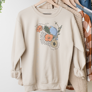 Tune My Heart To Sing Thy Grace Vintage Wash Songbird Sweatshirt in Multiple Color Options