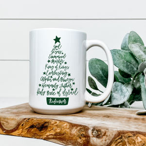 Names Of Christ Christmas Tree 15 oz. Mug