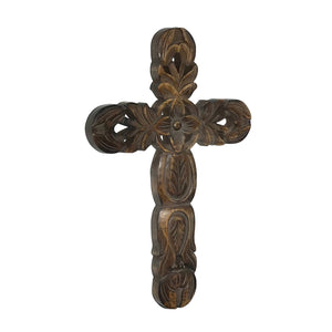 Merida Hand Carved Wood Wall Cross
