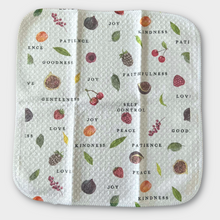 Fruit of the Spirit Christian Microfiber Waffle Weave Kitchen, Cleaning, Dish and Hand Towel 12"x12"