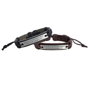 Blessed is the Man - Leather Bracelet