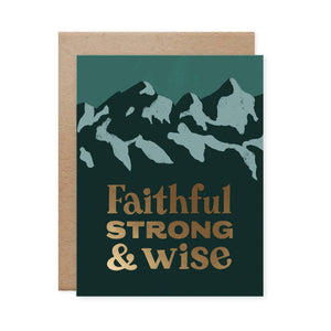 Faithful Strong & Wise Father's Day Card