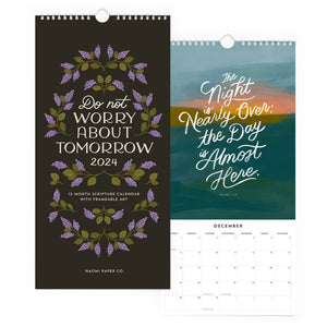 2024 Scripture Calendar: Do Not Worry About Tomorrow
