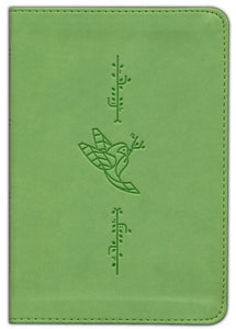 ESV Compact Kid's Bible--soft leather-look, green with bird of the air design