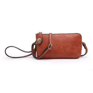 Rust Kendall Crossbody/Wristlet With Twist Lock Closure