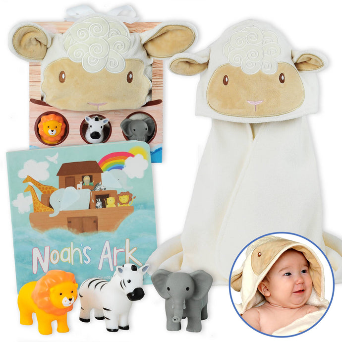 Noah's Ark Baby Gift Set w/ Book, Towel and Squirt Toys