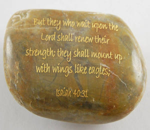 Scripture Stone - But they who wait... Isaiah 40:31
