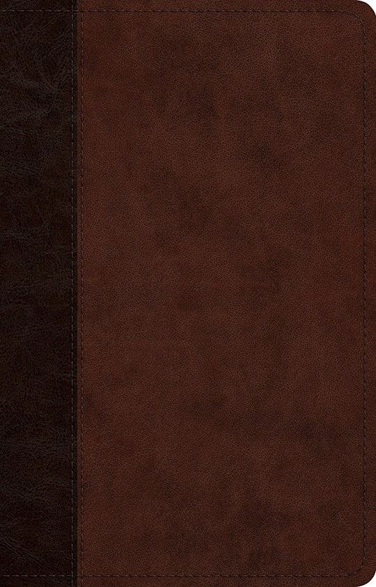 ESV Large Print Thinline Reference Bible-Brown/Walnut Timeless Design Tru Tone
