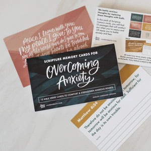 Scripture Memory Cards for Overcoming Anxiety