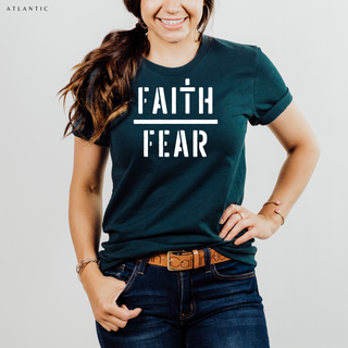 Faith Over Fear Camo T Shirt - Naptime Faithwear