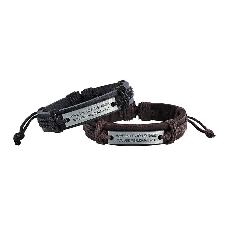 I Have Called You By Name - Leather Bracelet