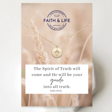 "Spirit of Truth" Dainty 14k Gold Inspirational Compass Necklace