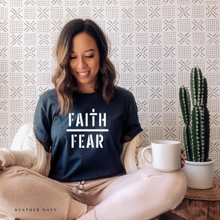 Faith Over Fear Camo T Shirt - Naptime Faithwear