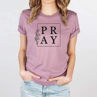 Pray Tee Shirt in Multiple Color Options- Naptime Faithwear