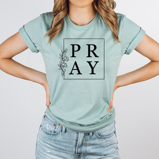 Pray Tee Shirt in Multiple Color Options- Naptime Faithwear