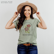 He Has Made Everything Beautiful Vintage Wash Tee Shirt in Multiple Color Options