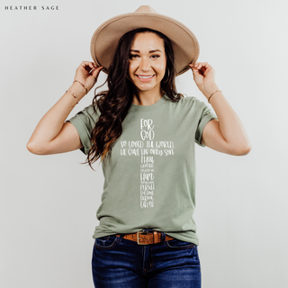 John 3:16 Cross Tee Shirt in Multiple Color Options- Naptime Faithwear