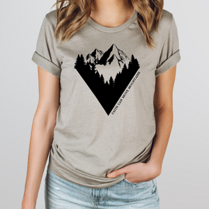 Geometric Faith Can Move Mountains Tee Shirt (Adult and Youth)