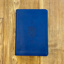 ESV Compact Kid's Bible--soft leather-look, navy blue with Lion of Judah design
