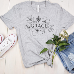 GRACE Floral T Shirt - Naptime Faithwear
