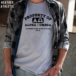 Alpha & Omega Christian Men's Tee Shirt in Multiple Color Options