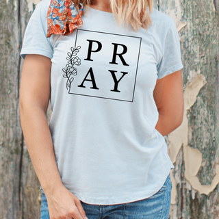 Pray Tee Shirt in Multiple Color Options- Naptime Faithwear