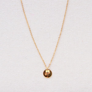 Sterling Silver or 14k Gold Fill Cross Disk Necklace