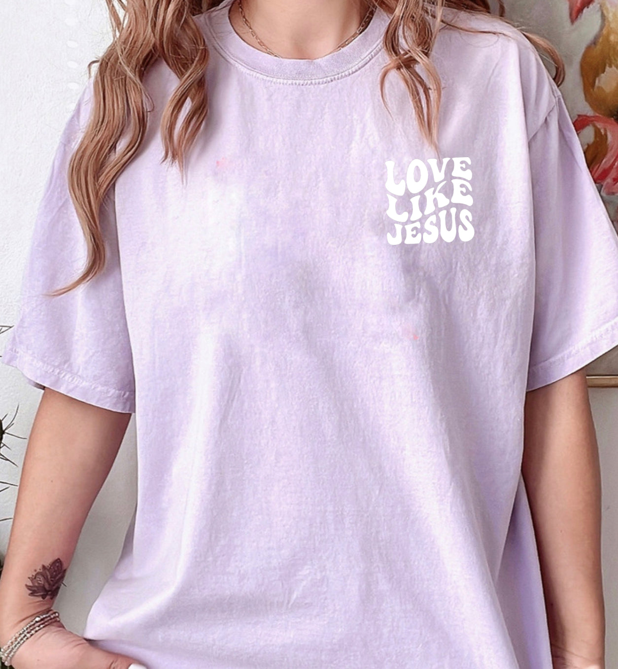 Love Like Jesus Chest Design T Shirt
