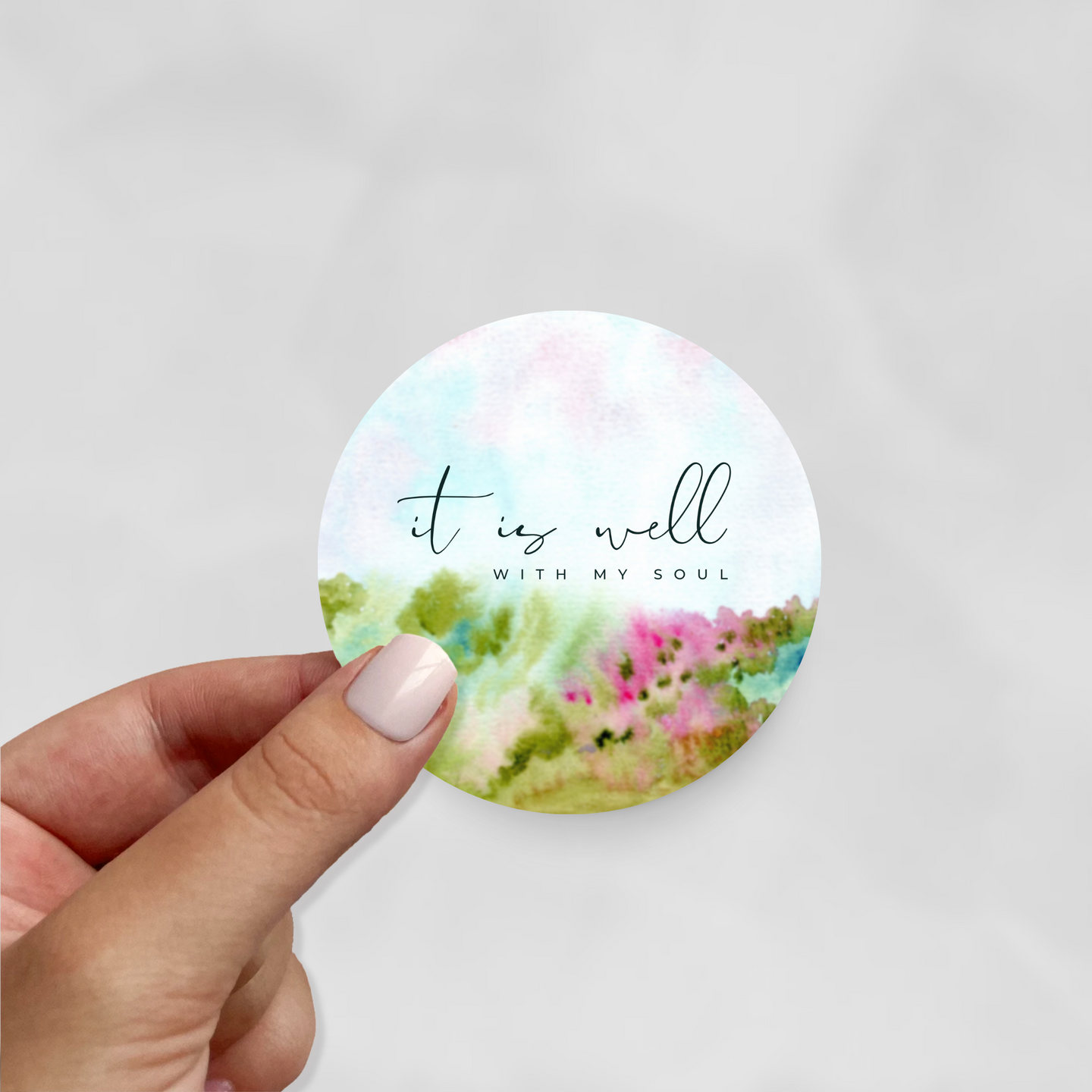 It Is Well With My Soul Watercolor Fridge Magnet